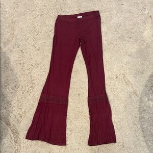 h.i.p. Maroon Flared Pants